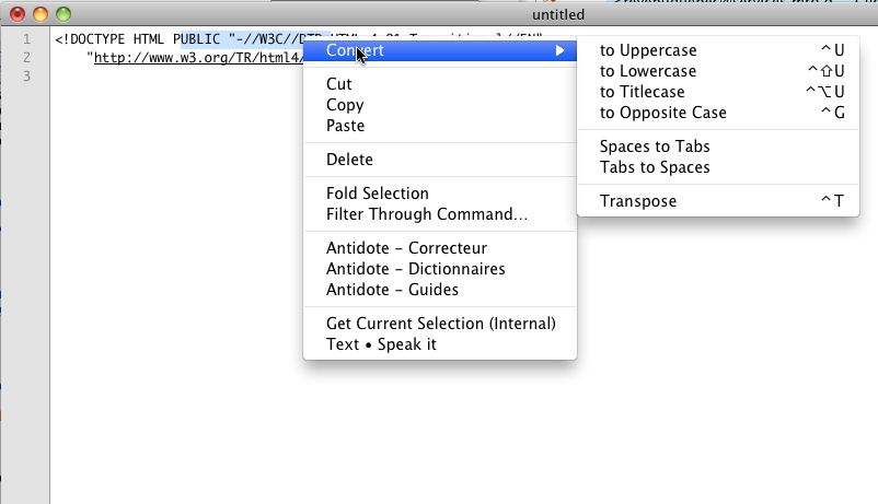 Textmate is very condition sensitive