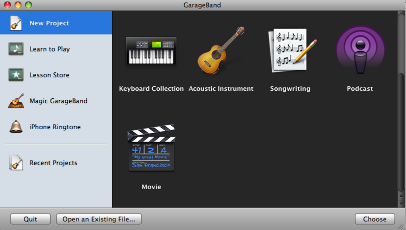 garageband-movie-choice